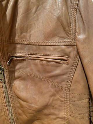 Cazadora piel marron