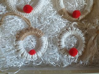 Decorazioni Natalizi Macrame  Artigianali Handmade