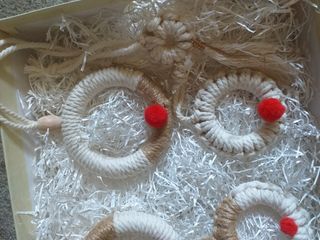 Decorazioni Natalizi Macrame  Artigianali Handmade