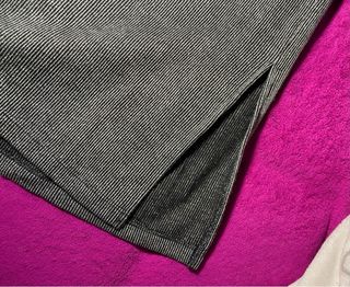 Falda larga plateada mango