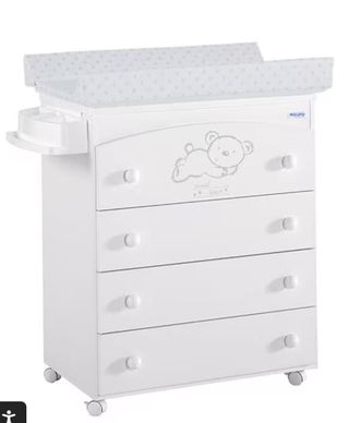 Cómoda con bañera y cambiador bebé
