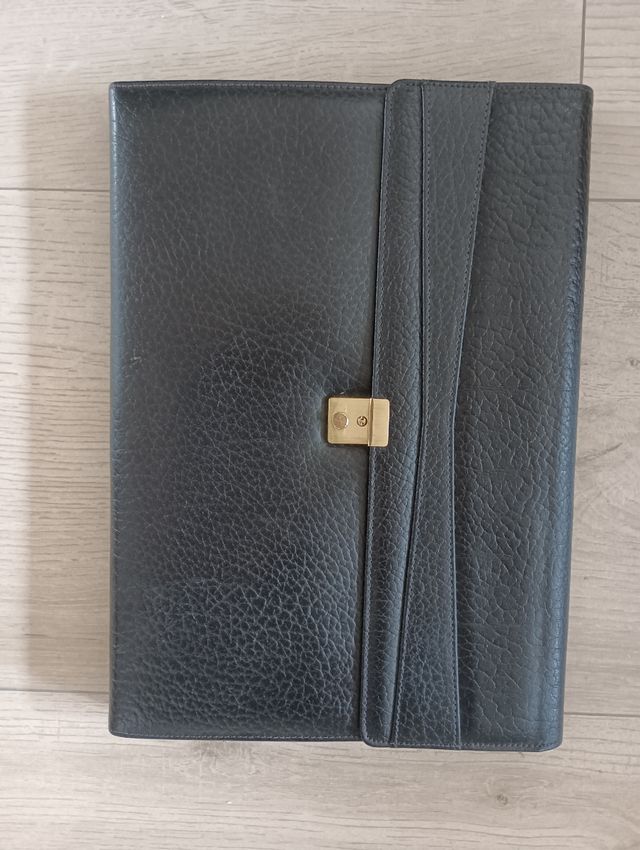 Portafolios de cuero, negro