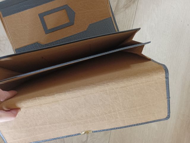 Portafolios de cuero, negro