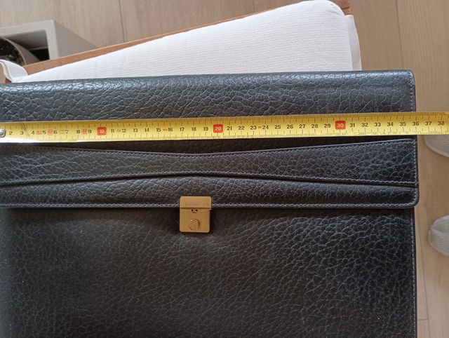 Portafolios de cuero, negro