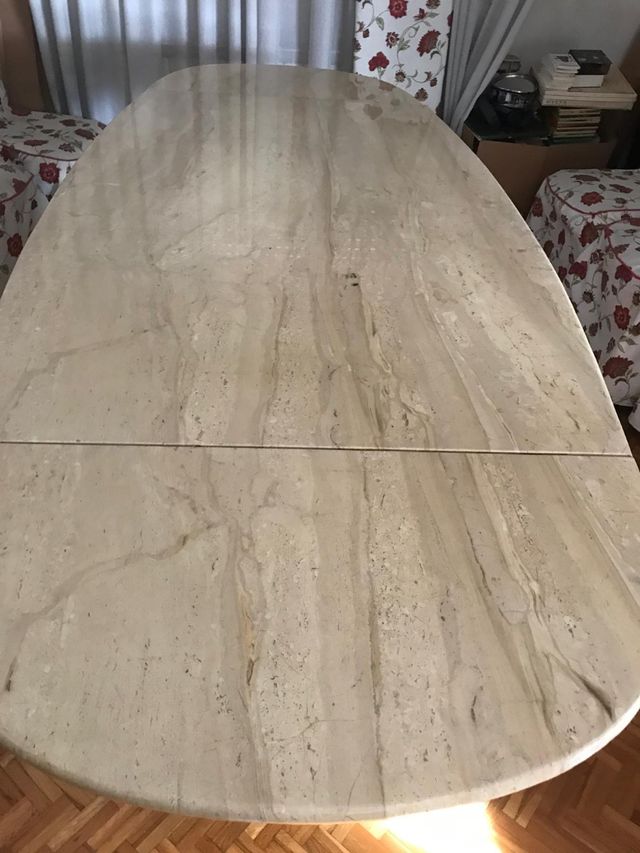 Mesa salón mármol antigua