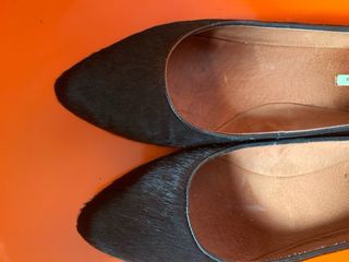 BIMBA Y LOLA Bailarinas de piel de pelo Negras 39