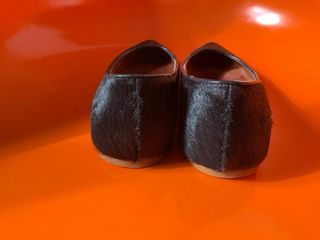 BIMBA Y LOLA Bailarinas de piel de pelo Negras 39