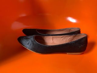 BIMBA Y LOLA Bailarinas de piel de pelo Negras 39