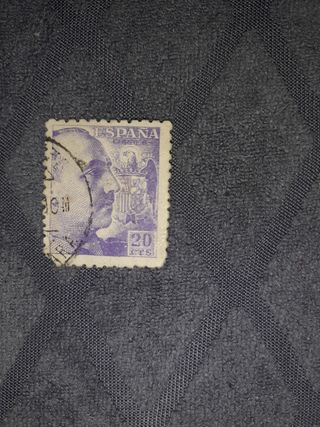 Sello de Franco España 20cts
