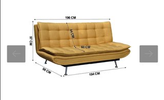 Sofa cama Willem amarillo mostaza