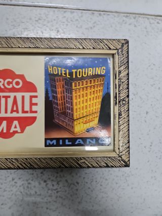 Cuadro 3 pegatinas de hotel vintage