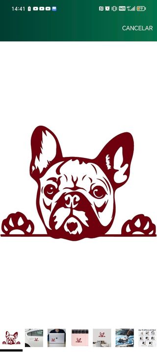 Pegatina de vinilo bulldog francés
