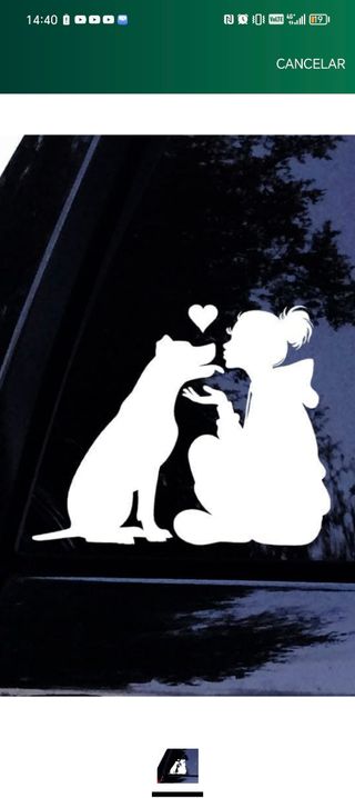 Pegatina de vinilo para coche de mascota