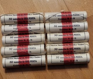 Cartuchos 50 monedas 1 peseta 1975