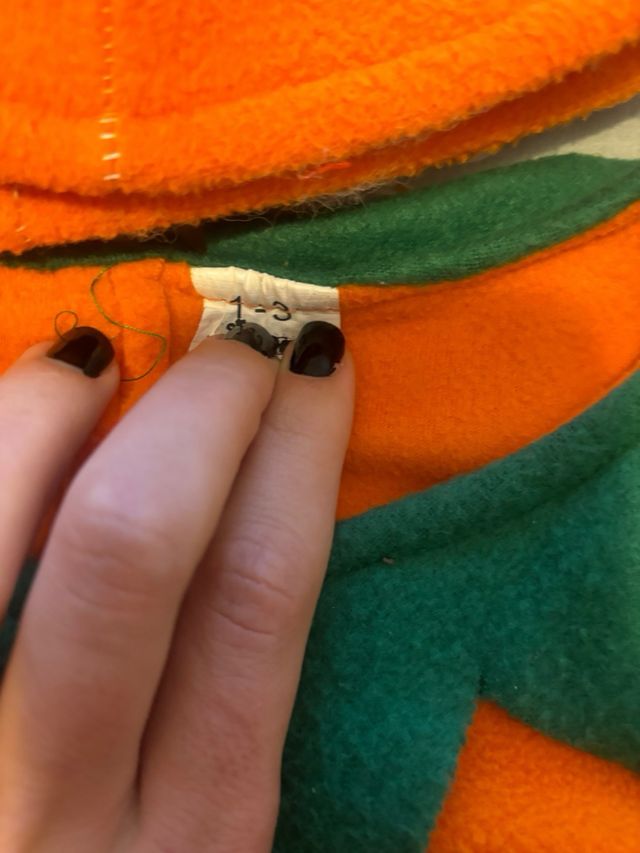 Disfraz calabaza Halloween talla 1-3 años