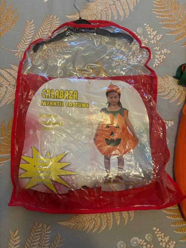 Disfraz calabaza Halloween talla 1-3 años