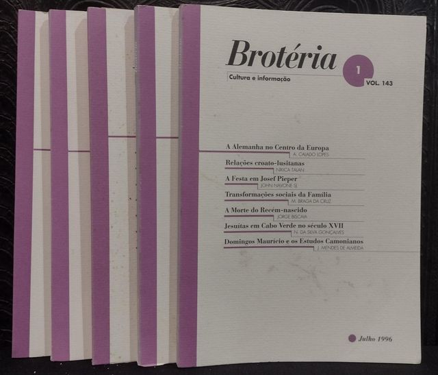 Brotéria Vol. 143 - 5 livros (1996)