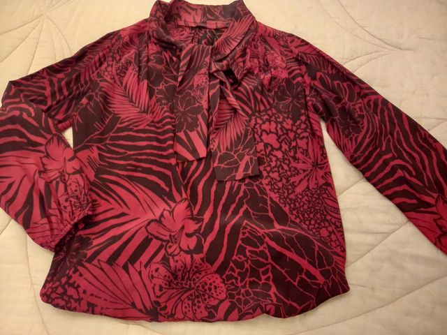 Blusa sartoriale in viscosa