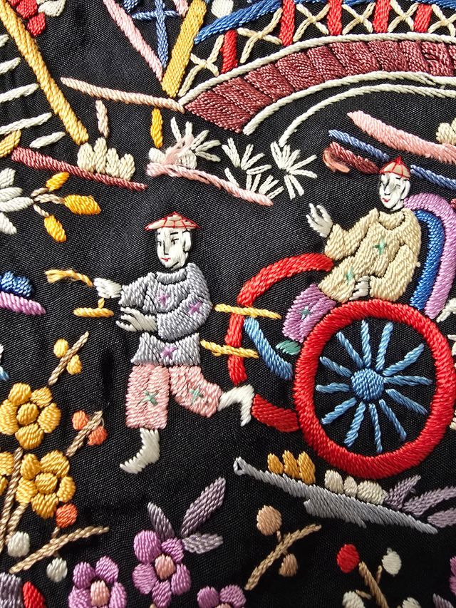 Mantón de Manila antiguo  cantones