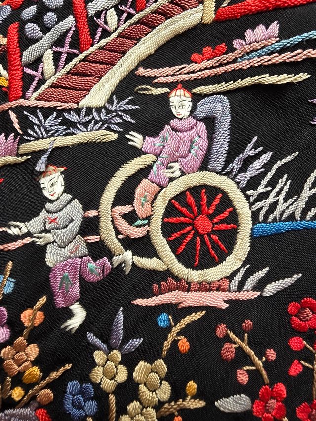 Mantón de Manila antiguo  cantones