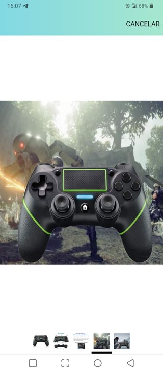 Mando inalámbrico Ps4 negro y azul