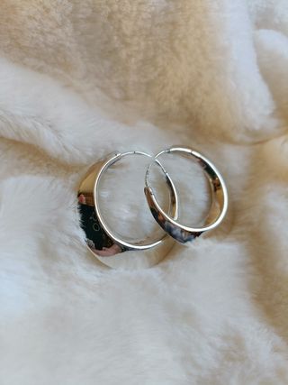 Plata Tailandia pendientes aros