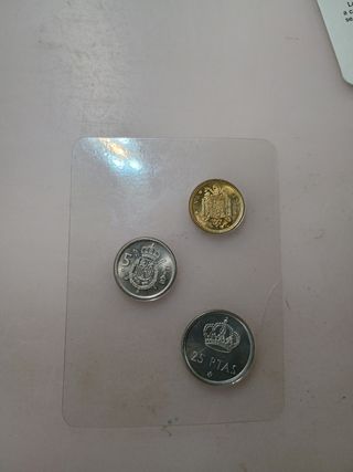 Carterilla monedas pesetas de España 