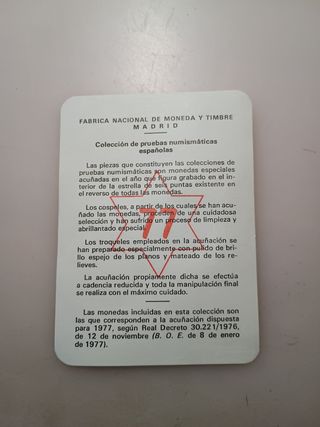 Carterilla monedas pesetas de España 