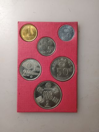 Carterilla monedas pesetas de España 