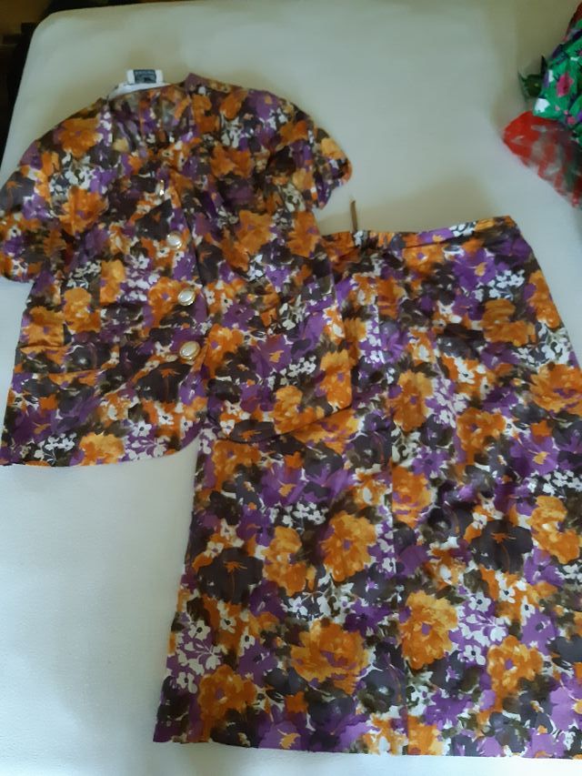 Conjunto de mujer, falda y chaqueta Priscille t 48