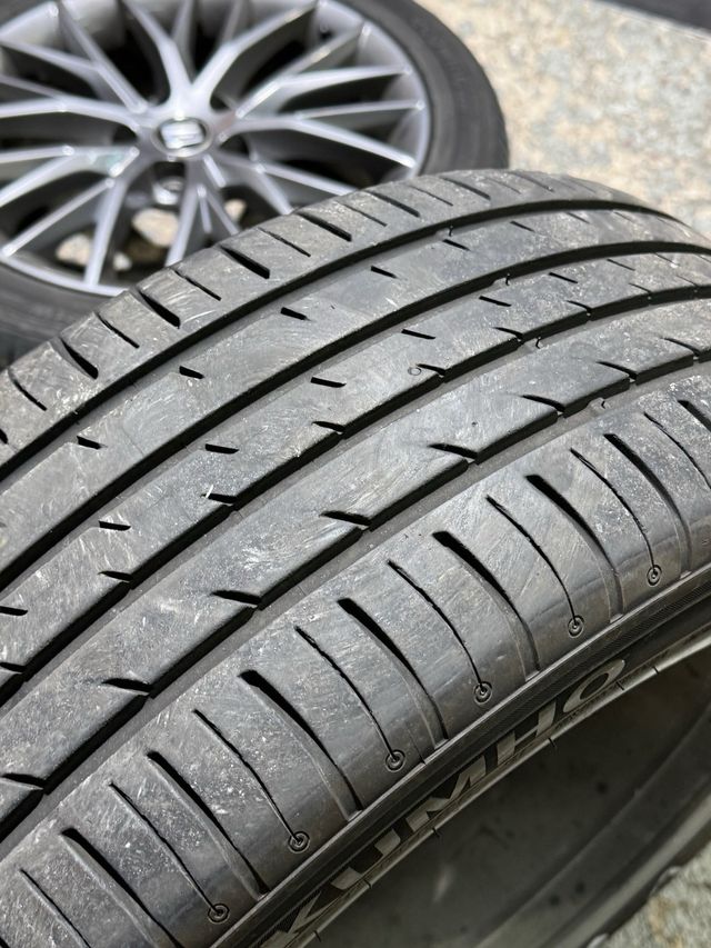 Ruedas SEAT 17” originales, neumatico al 95%