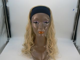 Peluca Curly Band 613 Platino, Fibra Alta Calidad