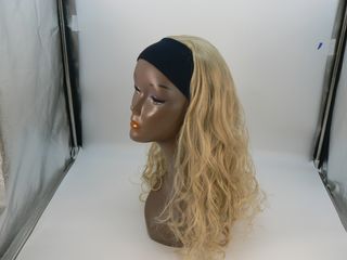 Peluca Curly Band 613 Platino, Fibra Alta Calidad