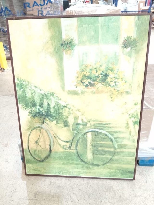 Cuadro paisaje bicicleta