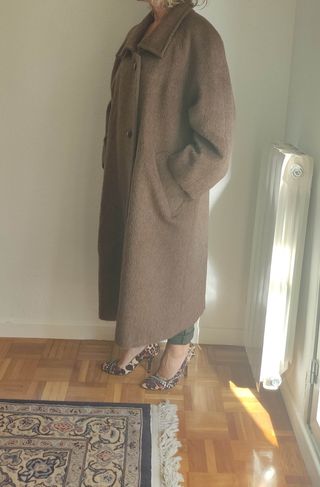 Abrigo mujer talla 46 de lana color pard