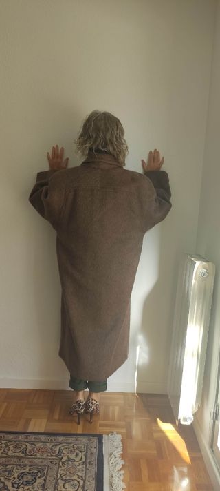 Abrigo mujer talla 46 de lana color pard