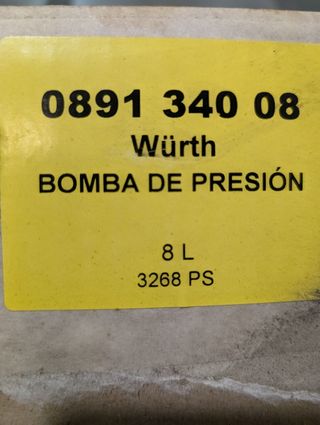 Bomba a presión manual 8L WURTH