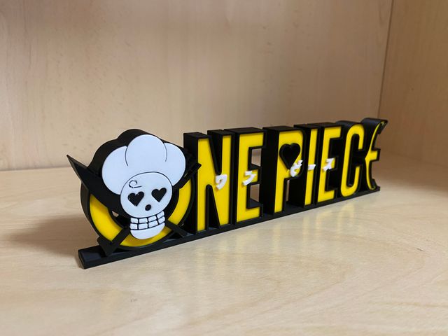 Logo Sanji 3D in un unico pezzo