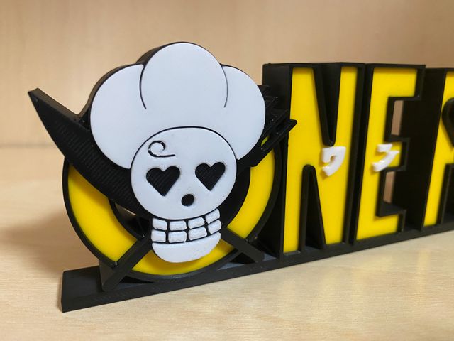 Logo Sanji 3D in un unico pezzo