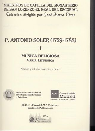 Maestros Capilla de San Lorenzo el Real Escorial