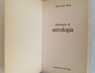 libro DIZIONARIO DI ASTROLOGIA - collezione