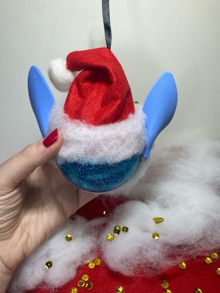 2 palline natale lilo e stitch fatte a mano