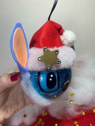 2 palline natale lilo e stitch fatte a mano