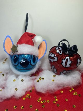 2 palline natale lilo e stitch fatte a mano