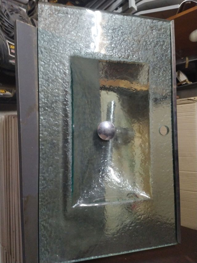 Lavabo totalmente cristal fuerte desague