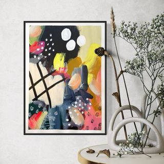 abstracto pintado a mano sobre papel tamaño A3