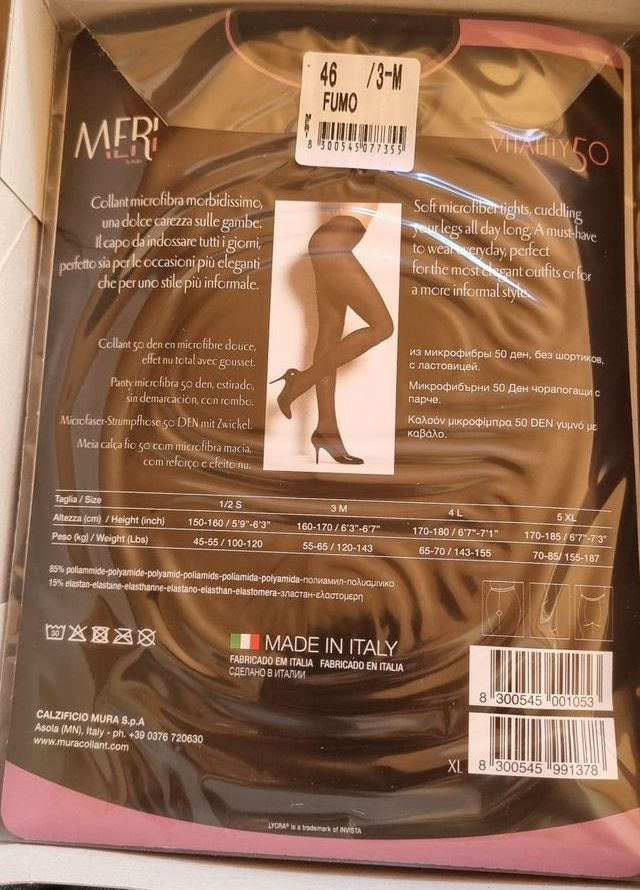 6 paia Collant microfibra 50 denari Meri 46