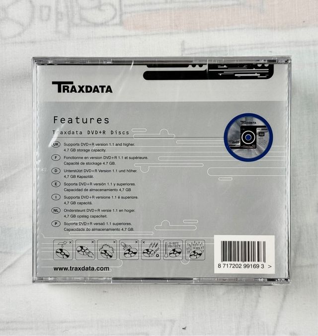 Pack de 5 DVDs Regrabables Traxdata DVD+R