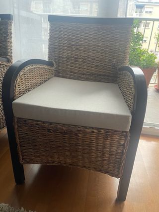 Sillon madera /mimbre