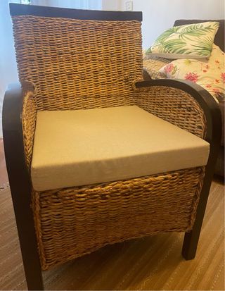 Sillon madera /mimbre
